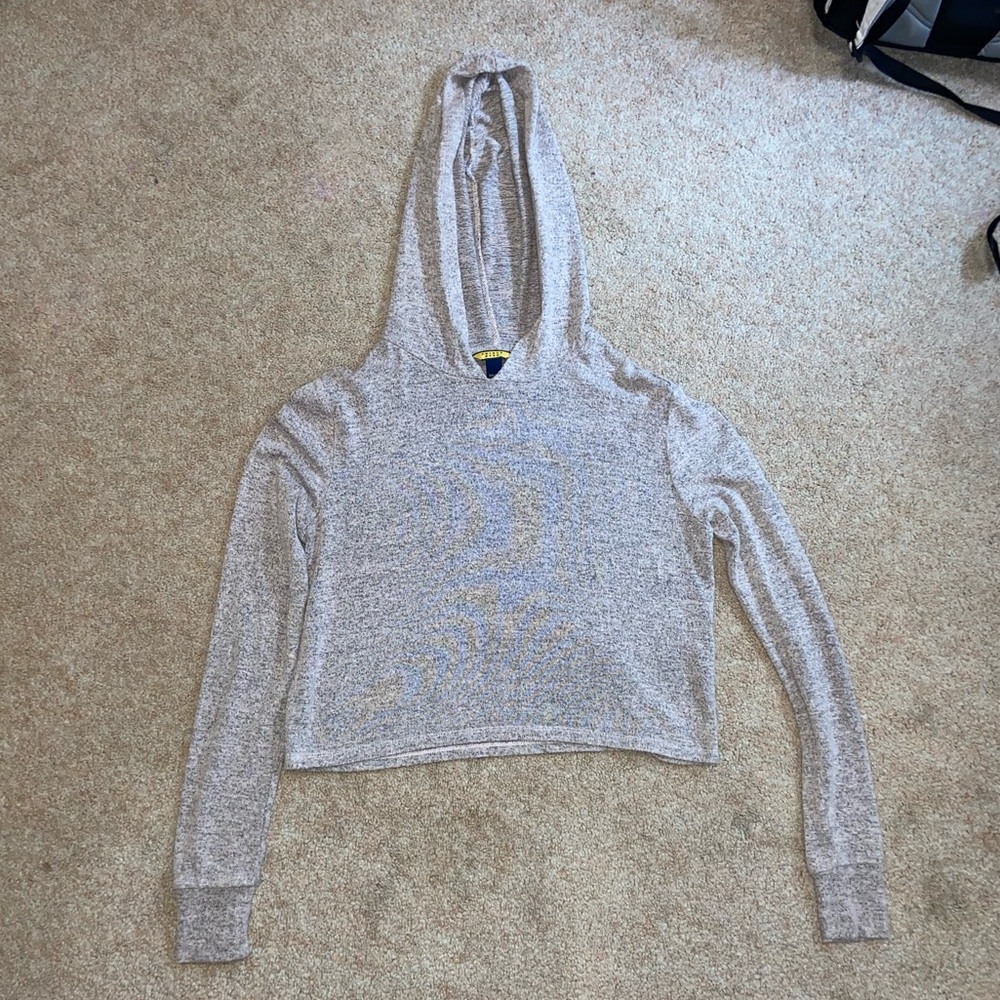 Grey/purple long sleeve hoodie